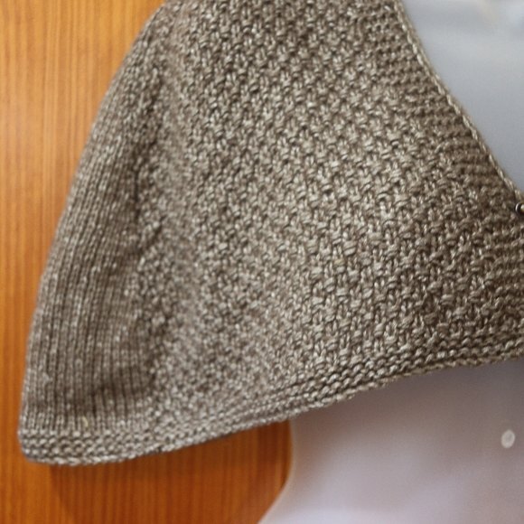 Robin Richman Vintage Hand-Knit Brown Capelet Shrug / Wrap USA Boutique RARE - Picture 2 of 9